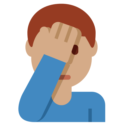 Man Facepalming: Medium Skin Tone, the previous design