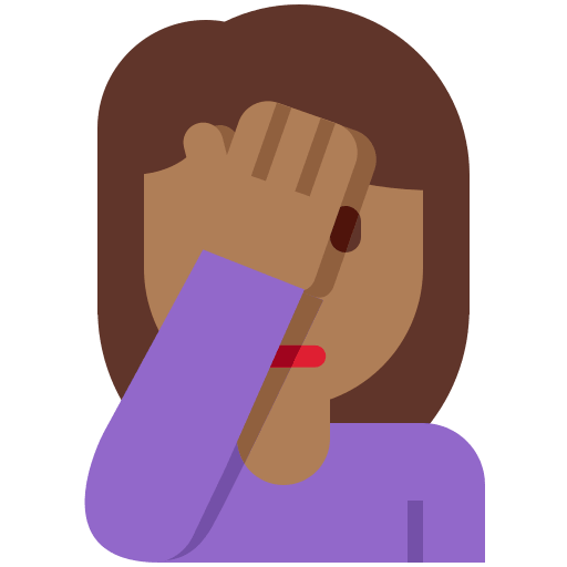 Person Facepalming: Medium-Dark Skin Tone, the previous design