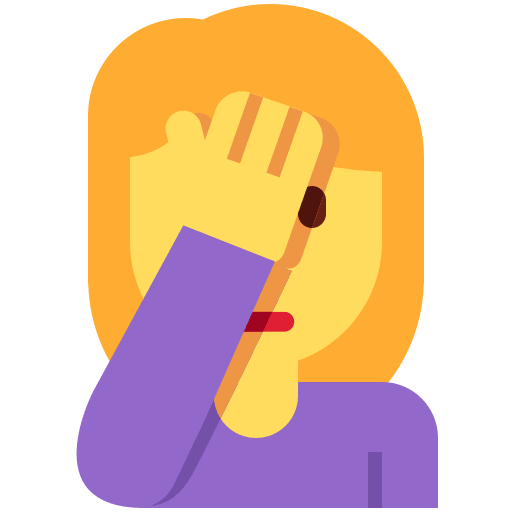 Woman Facepalming, the previous design