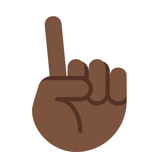 Index Pointing up: Dark Skin Tone, the previous design