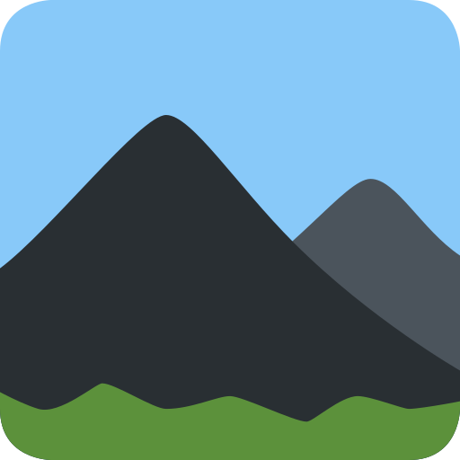 Mountain as drawn by Twitter / X in Twemoji 2.2.3