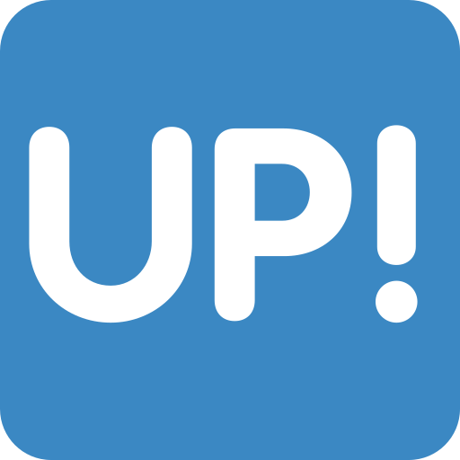 UP! Button as drawn by Twitter / X in Twemoji 2.2