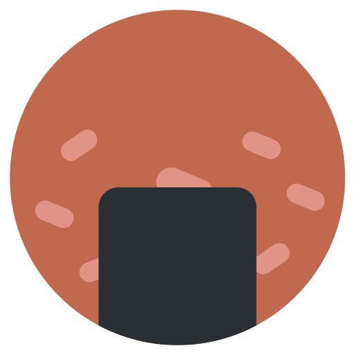 Rice Cracker as drawn by Twitter / X in Twemoji 2.2