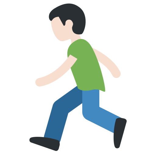 Person Running: Light Skin Tone, the design in this release