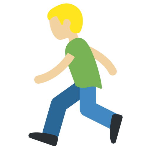 Person Running: Medium-Light Skin Tone, the design in this release