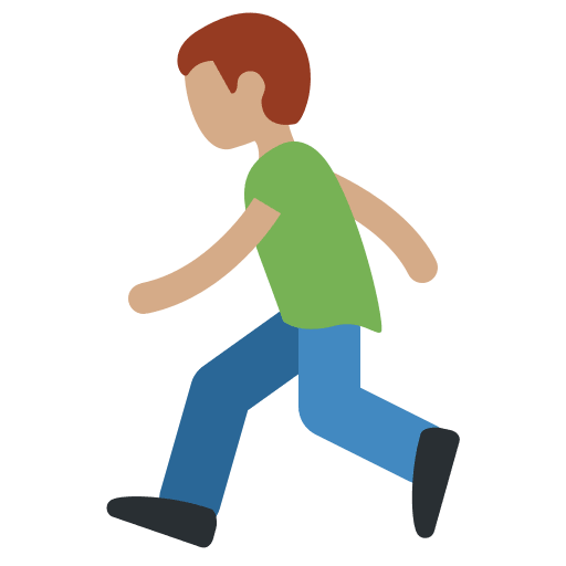 Person Running: Medium Skin Tone, the design in this release