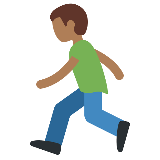 Person Running: Medium-Dark Skin Tone, the design in this release