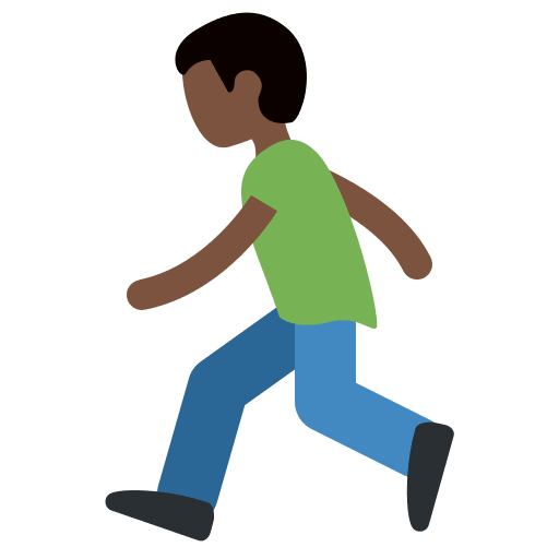 Person Running: Dark Skin Tone, the design in this release