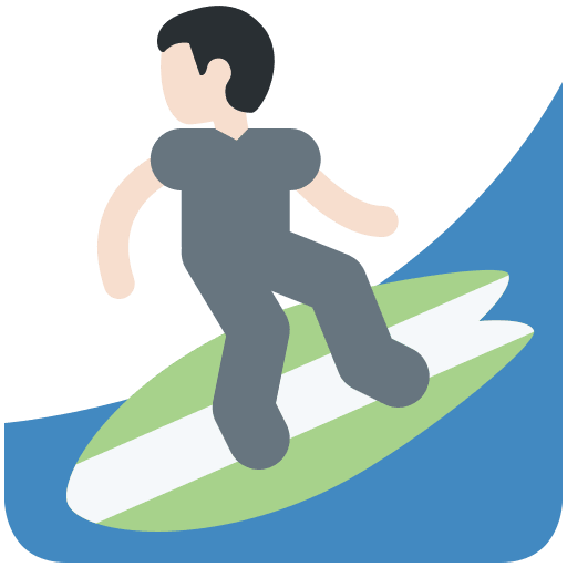 Person Surfing: Light Skin Tone, the design in this release