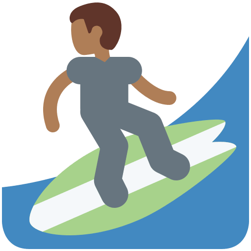 Person Surfing: Medium-Dark Skin Tone, the design in this release