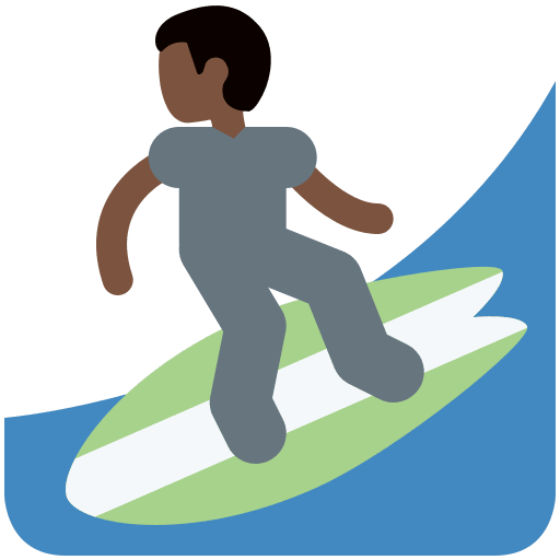 Person Surfing: Dark Skin Tone, the design in this release