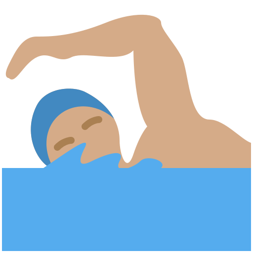 Person Swimming: Medium Skin Tone, the design in this release