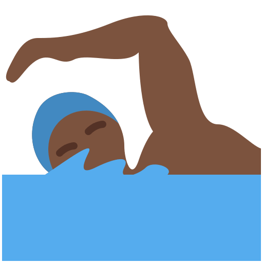 Person Swimming: Dark Skin Tone, the design in this release