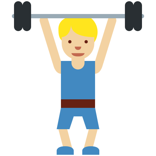 Person Lifting Weights: Medium-Light Skin Tone, the design in this release