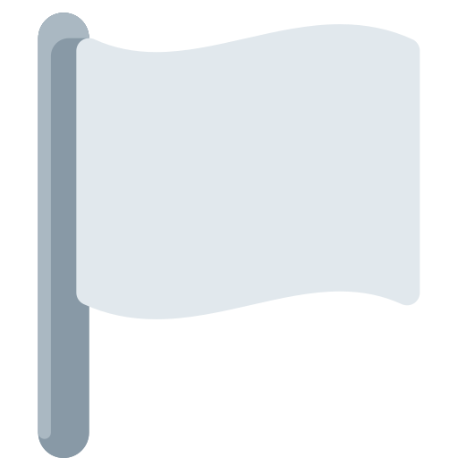 White Flag as drawn by Twitter / X in Twemoji 2.2