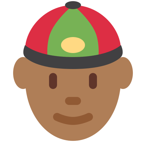 Person with Skullcap: Medium-Dark Skin Tone, the design in this release