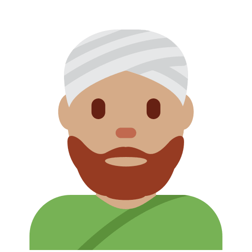 Person Wearing Turban: Medium Skin Tone, the design in this release