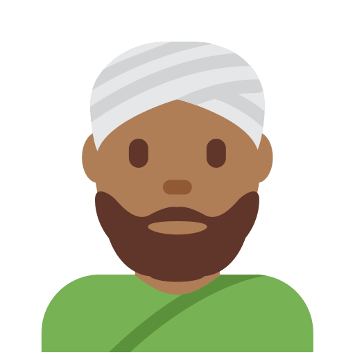 Person Wearing Turban: Medium-Dark Skin Tone, the design in this release