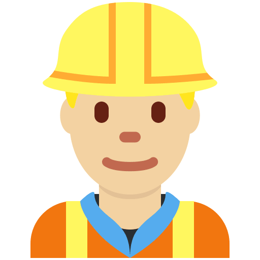 Construction Worker: Medium-Light Skin Tone, the design in this release