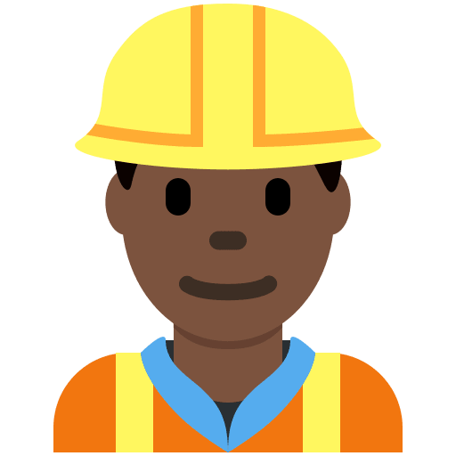Construction Worker: Dark Skin Tone, the design in this release