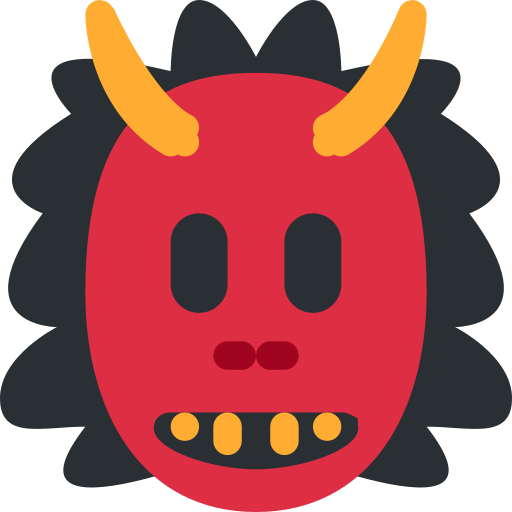 Ogre as drawn by Twitter / X in Twemoji 2.2