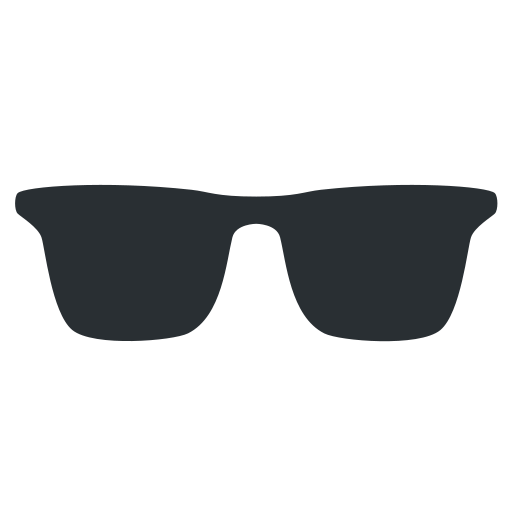 Sunglasses as drawn by Twitter / X in Twemoji 2.2