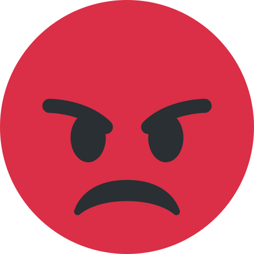 Enraged Face as drawn by Twitter / X in Twemoji 2.2