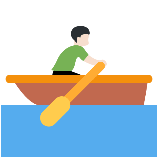 Person Rowing Boat: Light Skin Tone, the design in this release