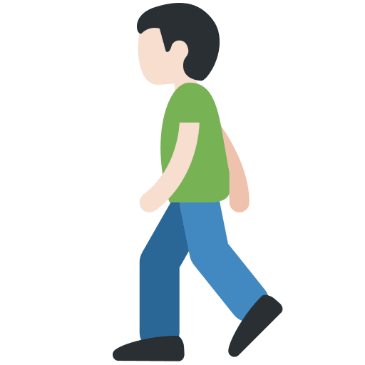 Person Walking: Light Skin Tone, the design in this release
