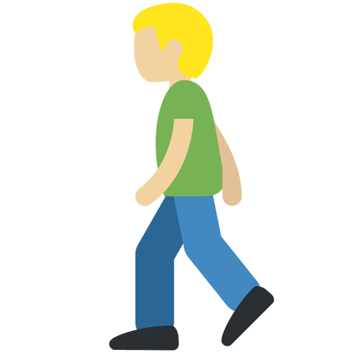 Person Walking: Medium-Light Skin Tone, the design in this release