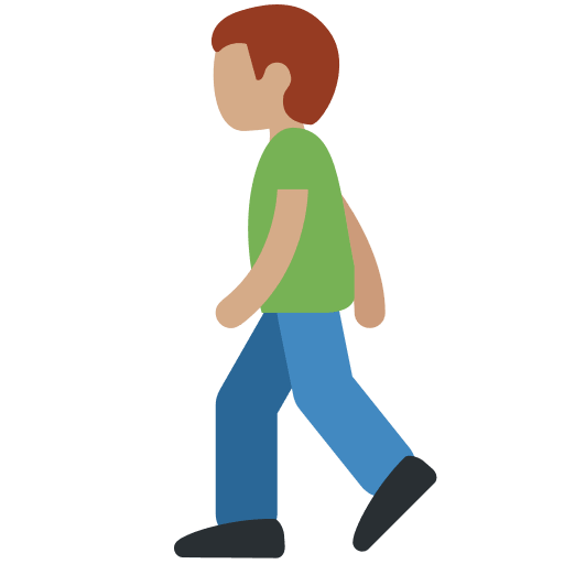 Person Walking: Medium Skin Tone, the design in this release