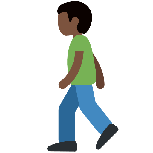 Person Walking: Dark Skin Tone, the design in this release