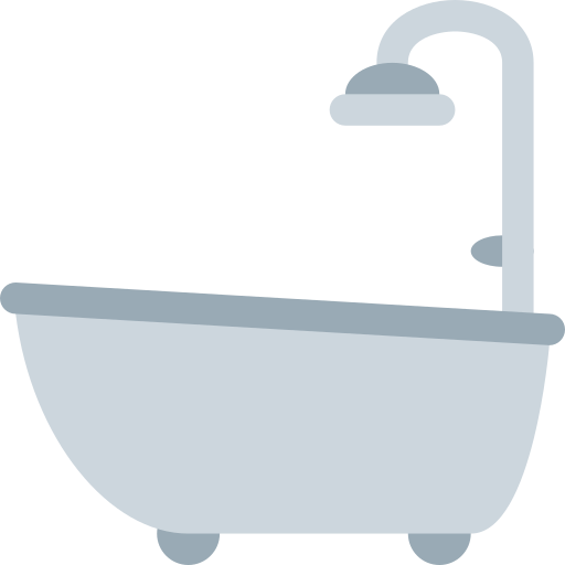 Bathtub as drawn by Twitter / X in Twemoji 2.2