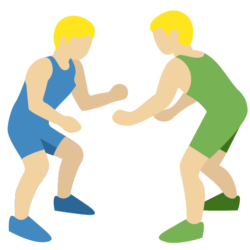 People Wrestling: Medium-Light Skin Tone, the design in this release