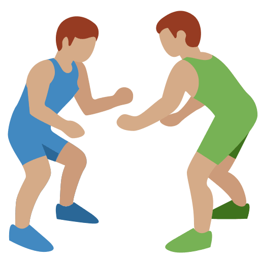 People Wrestling: Medium Skin Tone, the design in this release