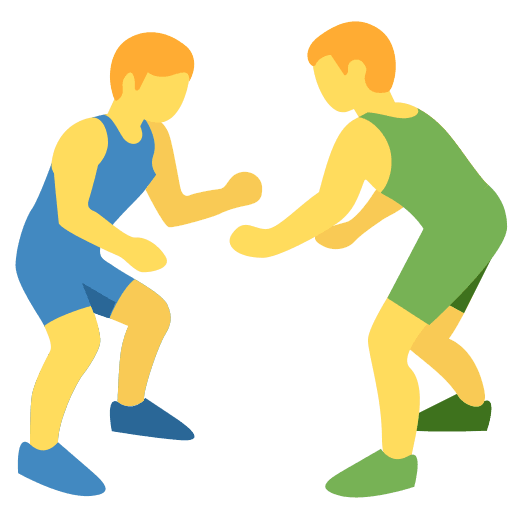 People Wrestling, the design in this release
