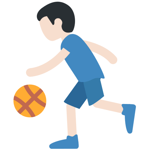 Person Bouncing Ball: Light Skin Tone, the design in this release