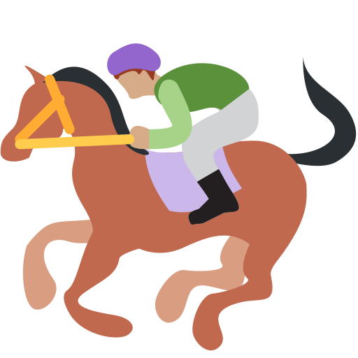 Horse Racing: Medium Skin Tone, the previous design
