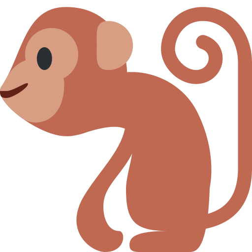 قرد as drawn by Twitter / X in Twemoji 2.3