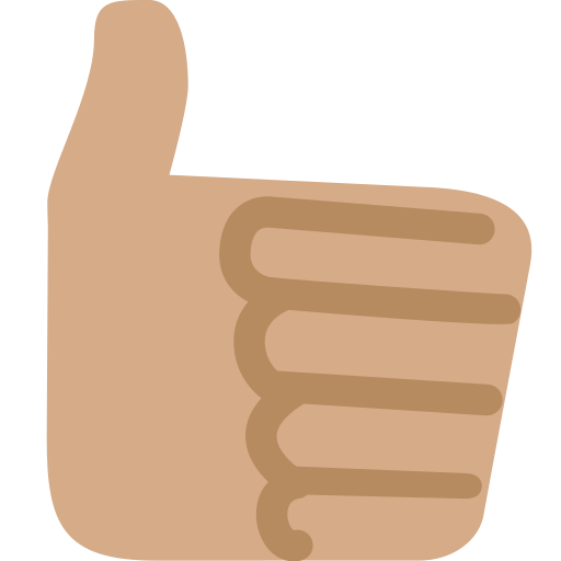 Thumbs up: Medium Skin Tone, the previous design