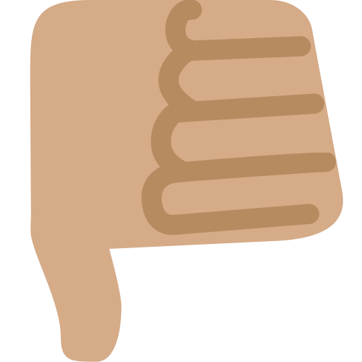 Thumbs Down: Medium Skin Tone, the previous design