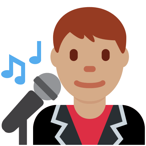 Man Singer: Medium Skin Tone, the previous design