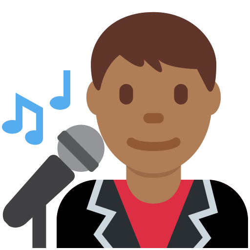 Man Singer: Medium-Dark Skin Tone, the previous design