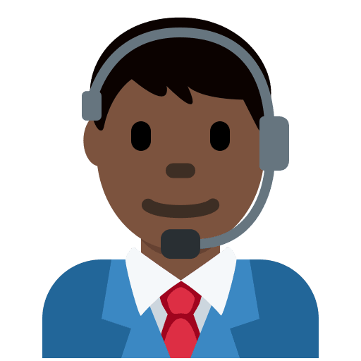 Man Office Worker: Dark Skin Tone, the previous design