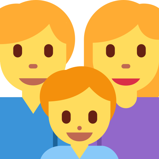Family: Man, Woman, Boy, the previous design