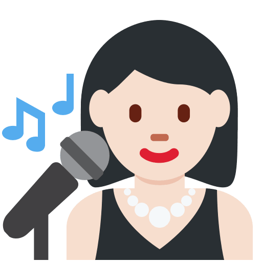 Woman Singer: Light Skin Tone, the previous design