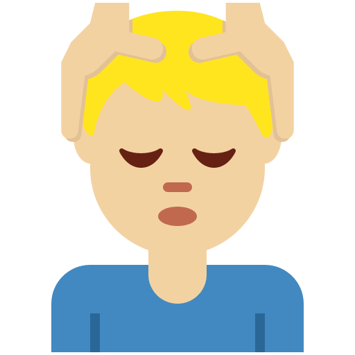 Man Getting Massage: Medium-Light Skin Tone, the design in this release