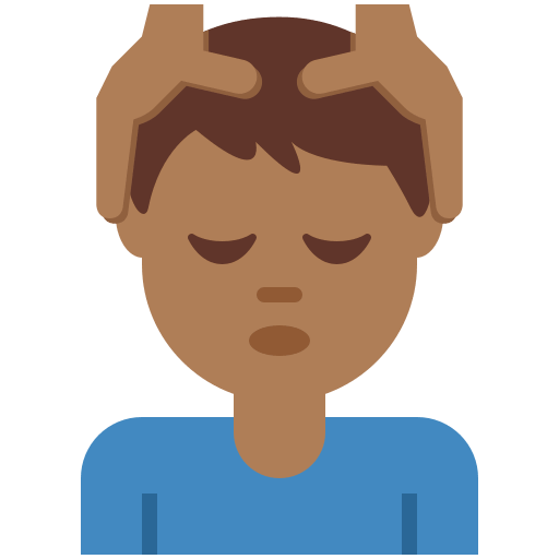 Man Getting Massage: Medium-Dark Skin Tone, the design in this release