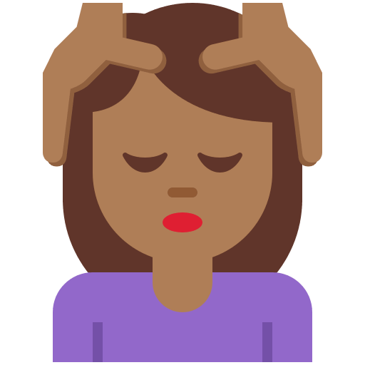 Person Getting Massage: Medium-Dark Skin Tone, the design in this release