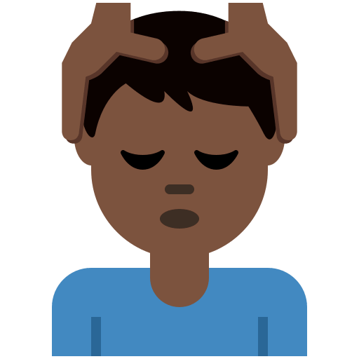 Man Getting Massage: Dark Skin Tone, the design in this release